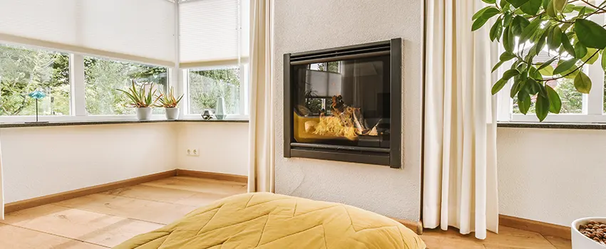 Residential Fireplace Ceramic Glass Installation in Abu Dhabi, UAE