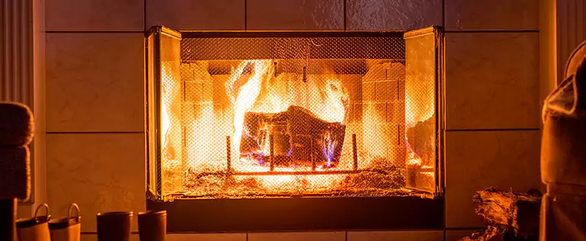 Mendota Hearth Landscape Fireplace Installation in Abu Dhabi, United Arab Emirates